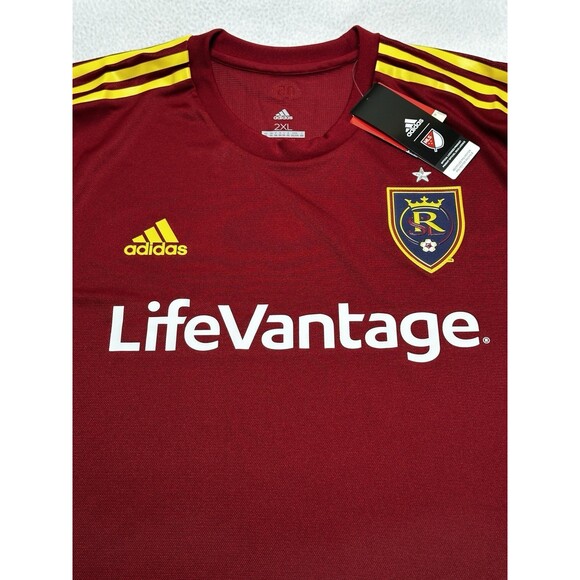 Real Salt Lake MLS Football Soccer Jersey Adidas 2018 Retro Red Authentic NWT - Picture 2 of 15